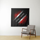 Abstracte vlag van Trinidad en Tobago Dot Wandkleed (In Situ (horizontaal))