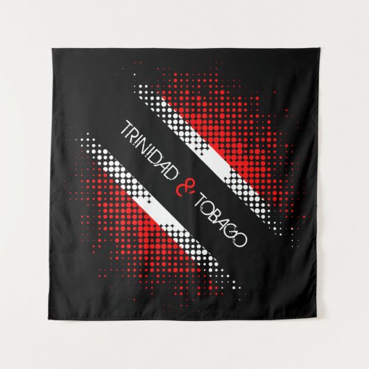Abstracte vlag van Trinidad en Tobago Dot Wandkleed (Voorkant)