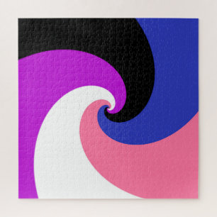 Abstracte vlag voor Gendervloeide Pride Legpuzzel
