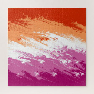 Abstracte vlag voor lesbiennes legpuzzel