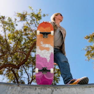 Abstracte vlag voor lesbiennes skateboard