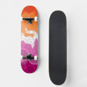 Abstracte vlag voor lesbiennes skateboard (Voorkant)