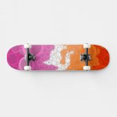 Abstracte vlag voor lesbiennes skateboard (Horizontaal)
