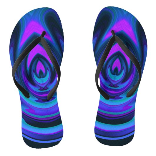 Abstracte vlam 1 teenslippers (Voetbed)