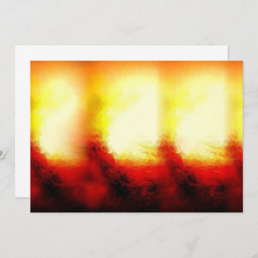 Abstracte vlammen uitnodigingen (Voorkant / Achterkant)