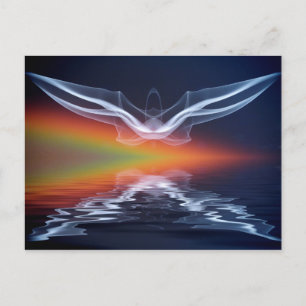 Abstracte Vleermuissilhouet Briefkaart