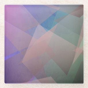 Abstracte vliegende deeltjes   Geometrische vormen Glazen Onderzetter