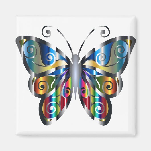 Abstracte vlinder 1 magneet (Voorkant)
