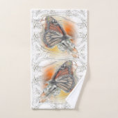 Abstracte vlinder bad handdoek (Handdoek)