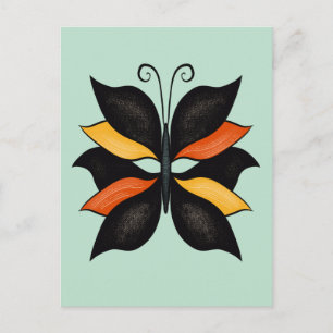 Abstracte vlinder Briefkaart