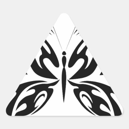 Abstracte vlinder driehoek sticker (Voorkant)