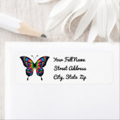 Abstracte vlinder etiket (Insitu)