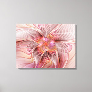 Abstracte Vlinder Kleurrijke Fantasie Fractale Kun Canvas Afdruk