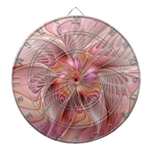 Abstracte Vlinder Kleurrijke Fantasie Fractale Kun Dartbord