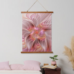 Abstracte Vlinder Kleurrijke Fantasie Fractale Kun Hangend Wandkleed