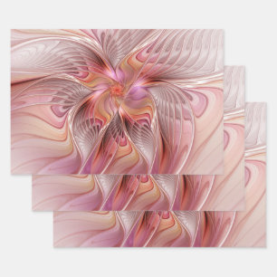 Abstracte Vlinder Kleurrijke Fantasie Fractale Kun Inpakpapier Vel