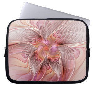 Abstracte Vlinder Kleurrijke Fantasie Fractale Kun Laptop Sleeve