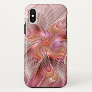 Abstracte Vlinder Kleurrijke Fractale Kunst Monogr iPhone XS Hoesje