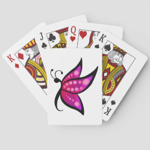 Abstracte vlinder pokerkaarten