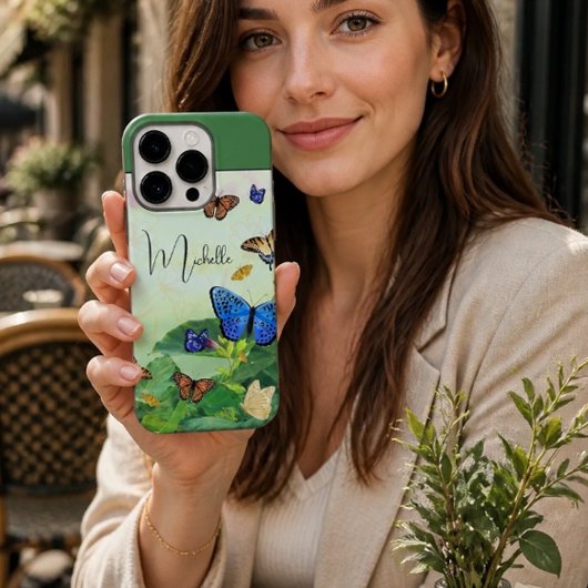 Abstracte Vlinder Velden Persoonlijk Case-Mate iPhone Case