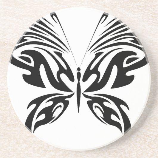 Abstracte vlinder zandsteen onderzetter (Voorkant)