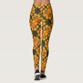 Abstracte vlinderbloemkolf op basis van rozen blad leggings (Achterkant)