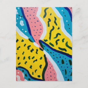 Abstracte vlinderkunst briefkaart