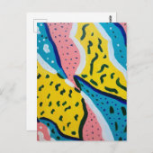 Abstracte vlinderkunst briefkaart (Voorkant / Achterkant)