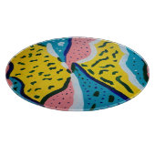 Abstracte vlinderkunst snijplank (Hoek)