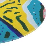 Abstracte vlinderkunst snijplank (Hoek)