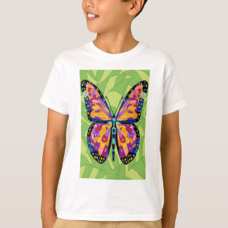 Abstracte vlinderschildering t-shirt