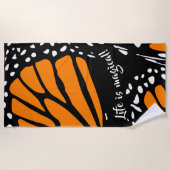 Abstracte vlindervlinder - Het leven is magisch! Strandlaken (Voorkant)