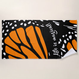 Abstracte vlindervlinder - Het leven is magisch! Strandlaken