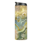 Abstracte vloeibaar schoeisel Textielachtergrond Thermosbeker (Geroteerd rechts)