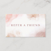 Abstracte vloeibare alcoholinkt aanbevelingskaartje (Voorkant)