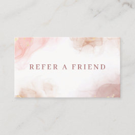 Abstracte vloeibare alcoholinkt aanbevelingskaartje