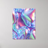 Abstracte vloeibare chroom uitgerekte canvasprint canvas afdruk (Voorkant)