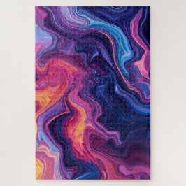 Abstracte Vloeibare Kunst Levendige Kleuren Legpuz Legpuzzel