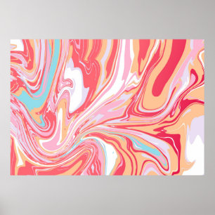 Abstracte vloeibare marmer- of epoxytrending-backg poster