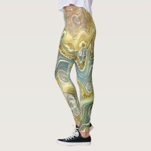 Abstracte vloeibare marmer stenen textuur achtergr leggings