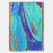 Abstracte Vloeibare Metalen Pauw Deken (Voorkant Verticaal)