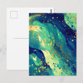 Abstracte vloeiende vormen briefkaart (Voorkant / Achterkant)