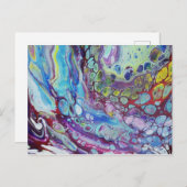 Abstracte vloeistofkunst briefkaart (Voorkant / Achterkant)