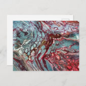 Abstracte vloeistofkunst briefkaart (Voorkant / Achterkant)