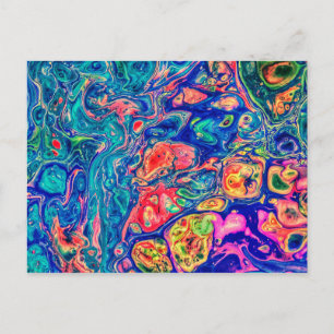 Abstracte vloeistofkunst briefkaart