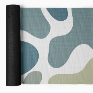 Abstracte vloeistofvormen Groene yogamat