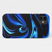 Abstracte voeding van de blauwe walvis Case-Mate iPhone case (Achterkant (horizontaal))