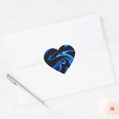 Abstracte voeding voor de blauwe walvis hart sticker (Envelop)