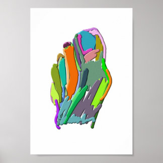Abstracte voet poster