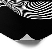 Abstracte vogel — optische kunst poster (Hoek)